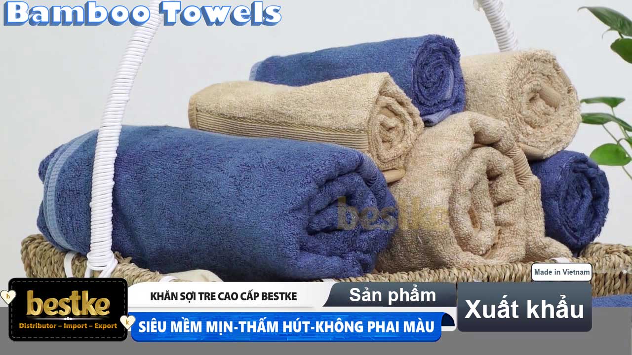 khăn mặt sợi tre, Set 5 cái màu nâu size 30*50cm = 60g/cái, Bamboo Towels