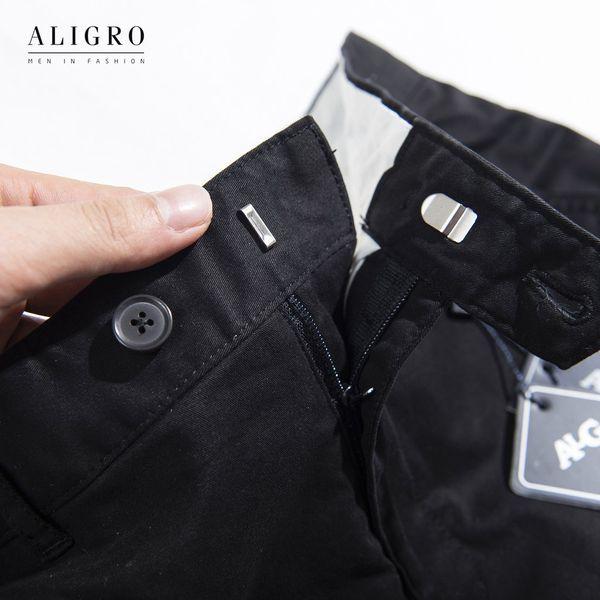 Quần kaki nam, quần thô màu đen dáng SlimFit, chất liệu vải kaki cao cấp bền đẹp, thiết kế dáng đứng ALIGRO ALGK047