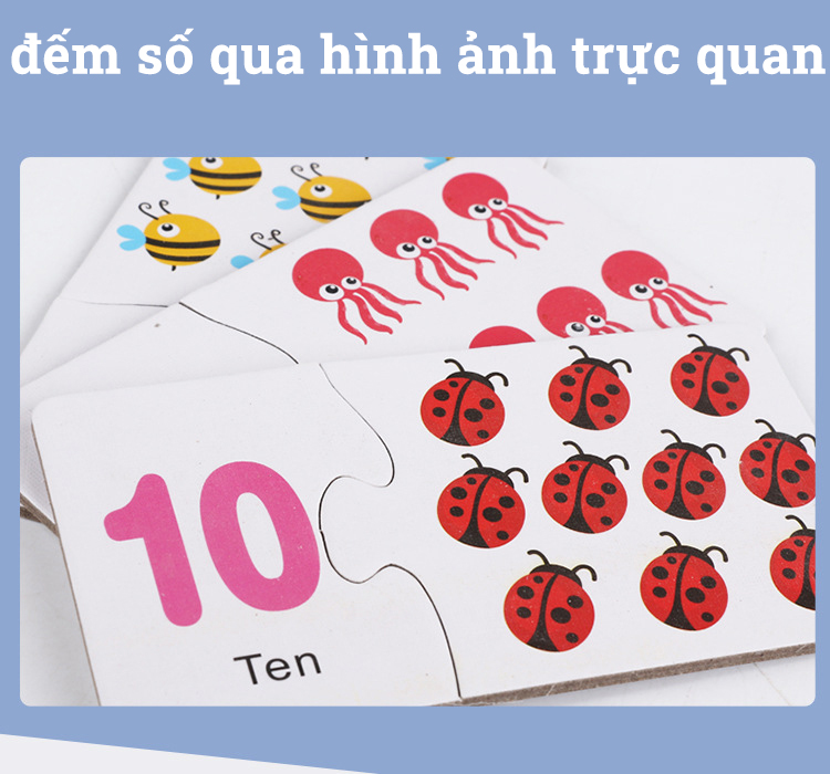 Đồ chơi bảng chữ cái gỗ và que tính học toán cho bé (giáo cụ montessori cho trẻ từ 3 tuổi)