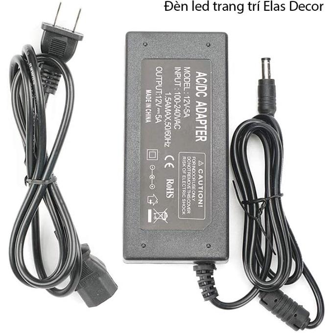 Bộ Adapter 12V-5A , Bộ Adapter Chuyển Đổi Nguồn 12V-5A ,Nguồn 12V 5A Adapter Led Dán, Nguồn Led Dây