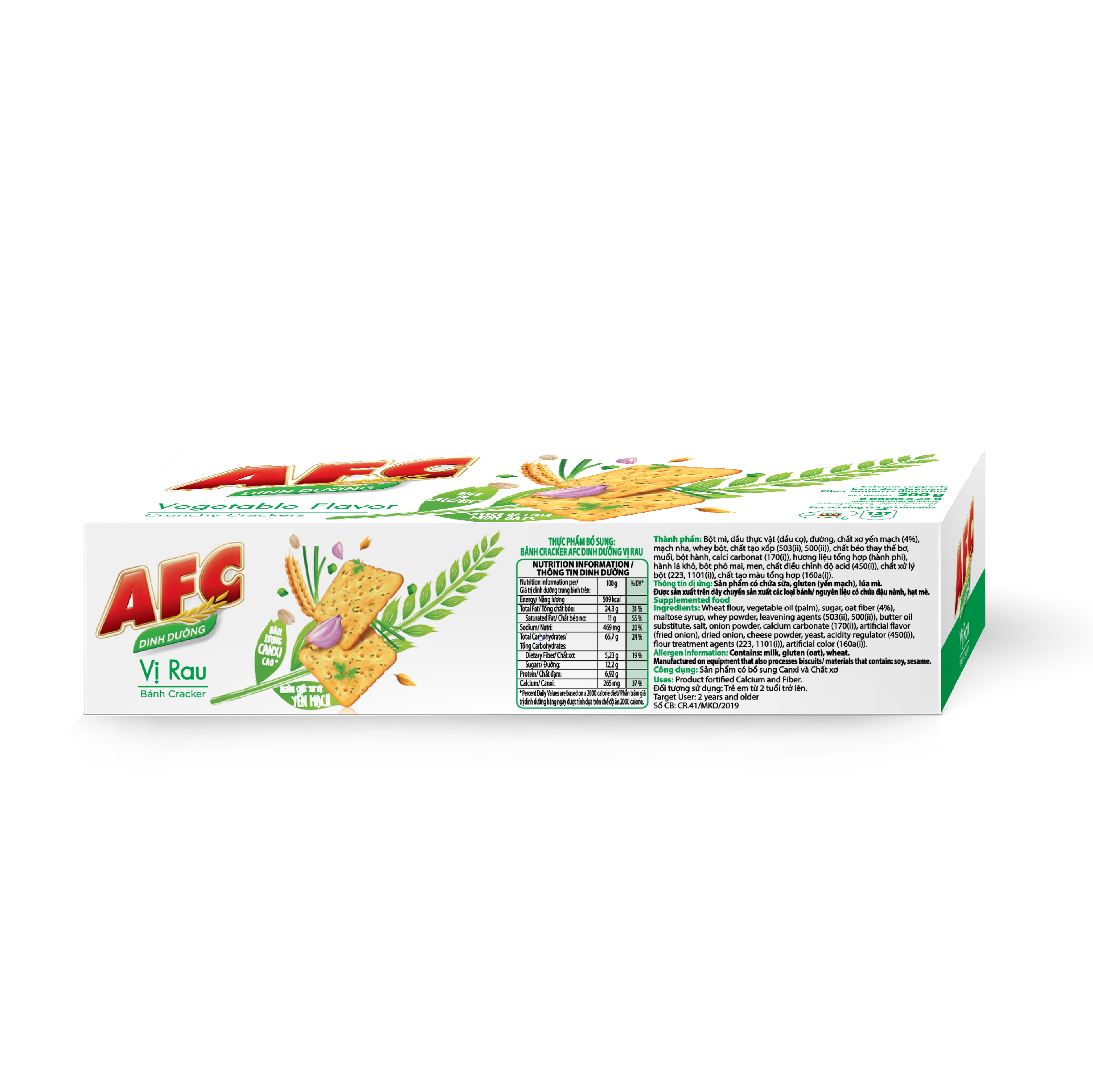 Combo 2 Hộp Bánh Dinh Dưỡng AFC Vị Rau