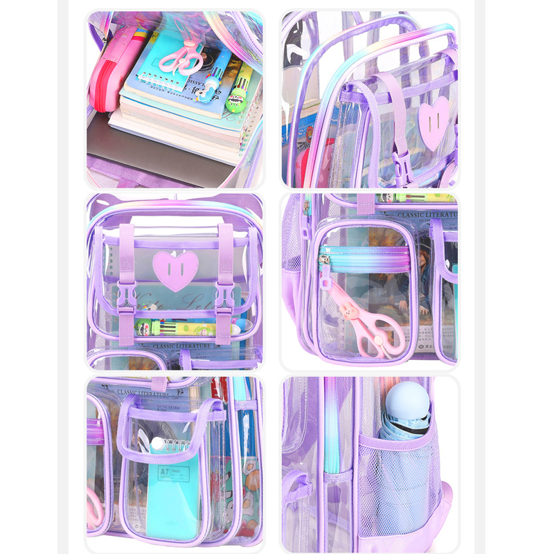 Ba lô trong suốt Ba lô PVC chống thấm nước dành cho cả nam và nữ-HS1324