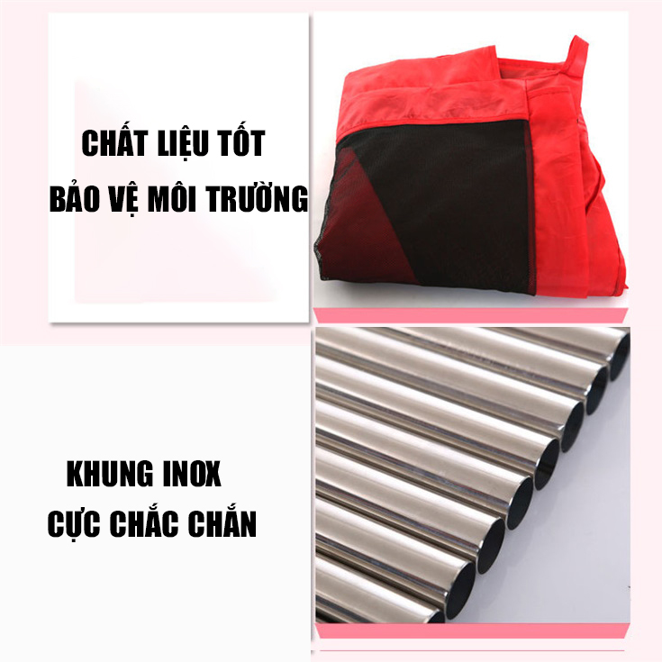 Lều bóng hình lục giác khung inox chắc chắn an toàn cho bé