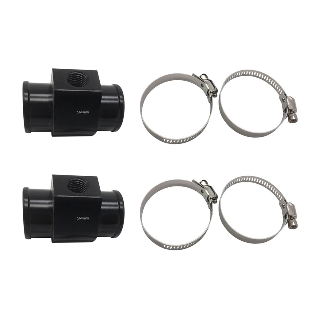 2Set Radiator 34mm Water Hose Coolant Temperature Sender Sensor Hose Adapter Set