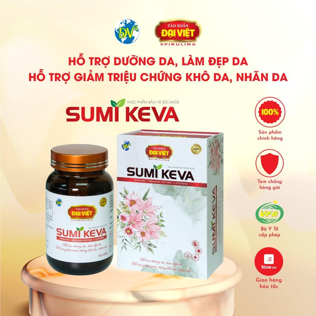 Tảo xoắn Đại Việt Sumi Keva Tảo viên Hỗ trợ dưỡng da, hỗ trợ tăng độ ẩm, Hỗ trợ giảm các triệu chứng khô da ITD17