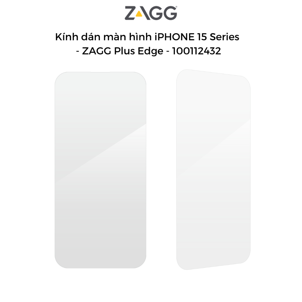 Kính dán màn hình iP 15 Series - ZAGG Plus Edge - 100112432 - Hàng Chính Hãng