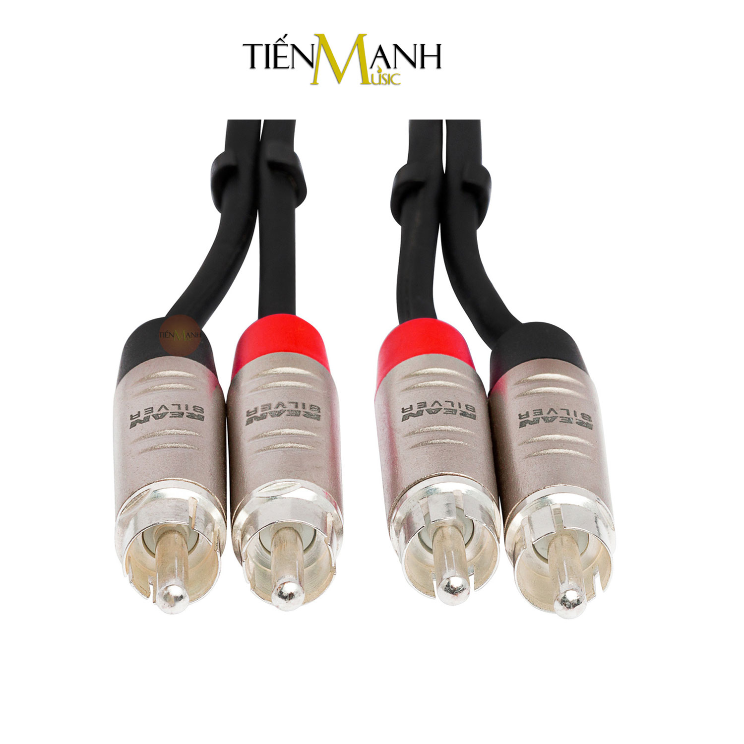 Cặp Dây Cáp Loa Kiểm Âm Hosa REAN 2 Đầu Hoa Sen RCA Pro Stereo TRS HRR-003X2, HRR-005X2, HRR-010X2, HRR-015X2, HRR-020X2, HRR-050X2, HRR-075X2, HRR-100X2 Studio Monitor Cable Hàng Chính Hãng - Kèm Móng Gẩy DreamMaker