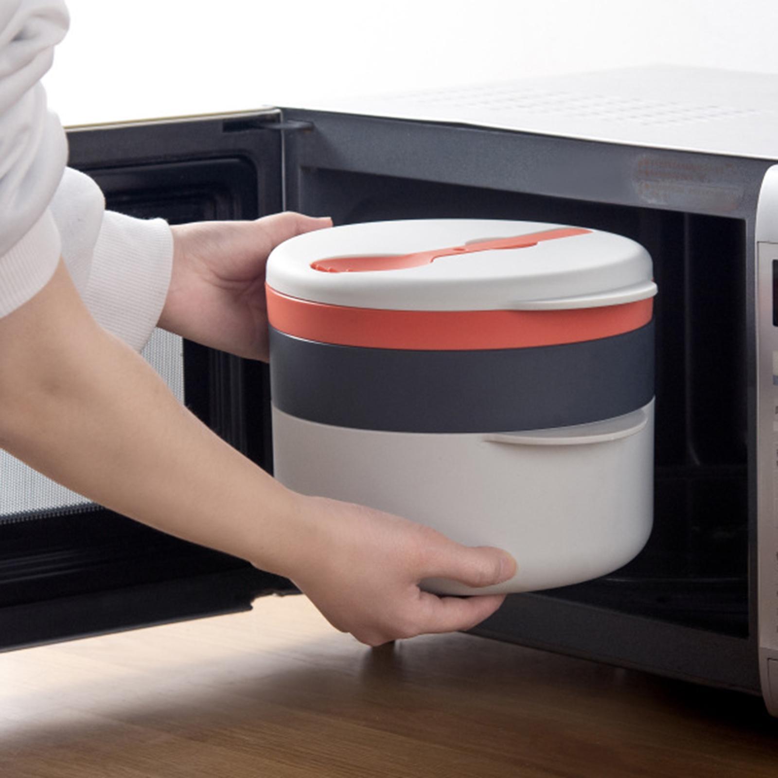 3 Tier Microwave Cookware Steamer Vegetables Food Cooker for Kitchen Cooking