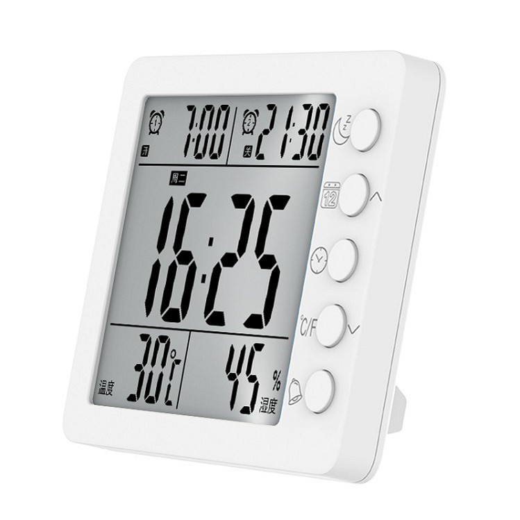 Nhiệt Ẩm Kế Điện Tử Đo Nhiệt Độ, Độ Ẩm Kiêm Đồng Hồ T10