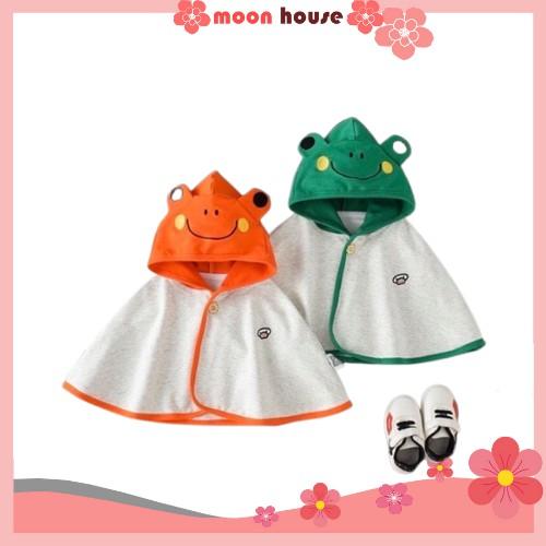 Áo choàng chống nắng cho bé hình con ếch kute, áo chống nắng cotton cho bé trai và bé gái từ 5-18kg