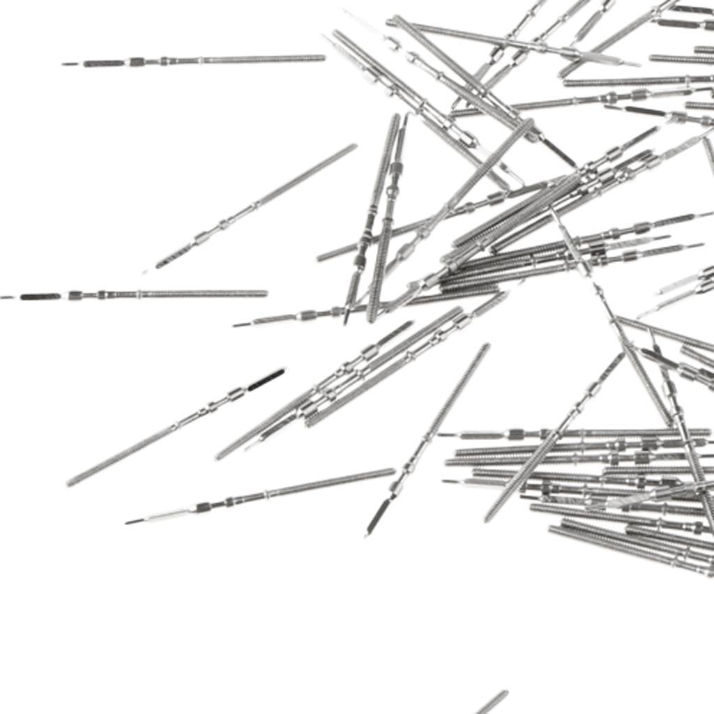 2-7pack 100 Pieces Set Silver Watch Winding Stem for Automatic Movements Tools