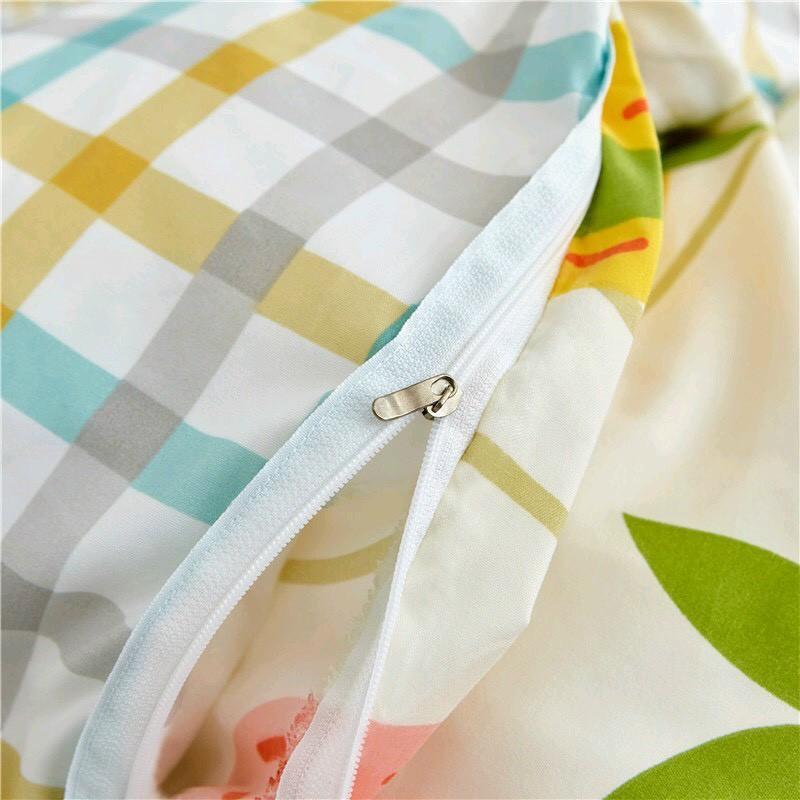 Bộ chăn ga Cotton poly M2T Bedding chăn ga Hàn Quốc họa tiết dâu ngũ sắc đủ size miễn phí bo chun