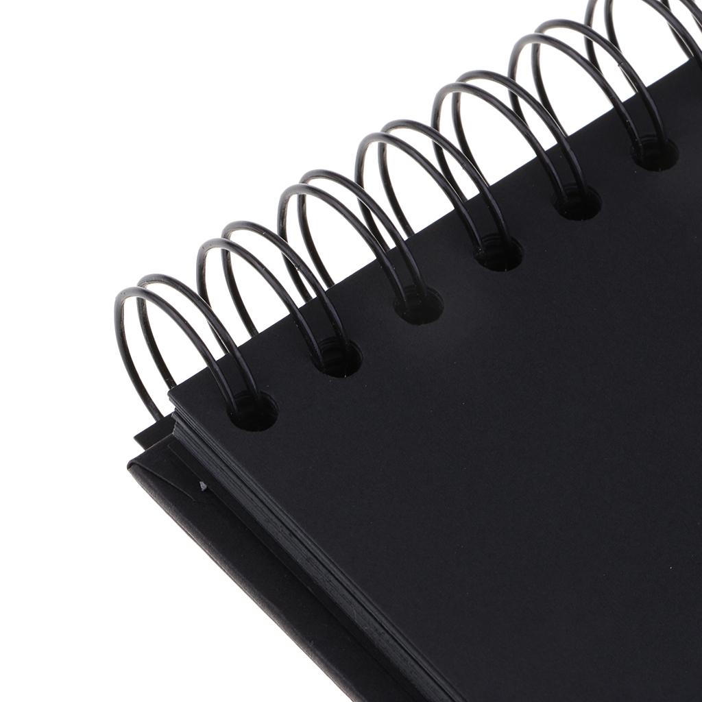20 Pages Ring Binder Scrapbook Family Memory Photo Album Black 165x165mm