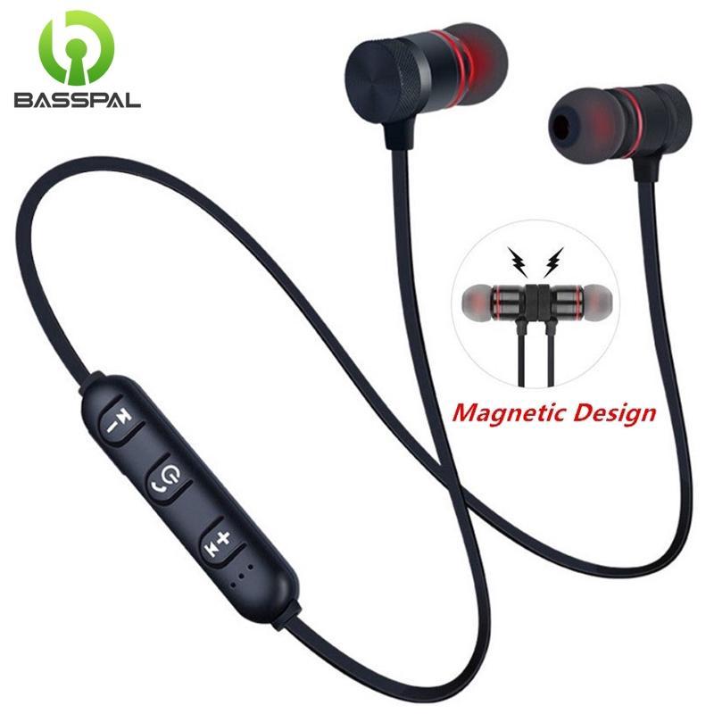 Tai nghe bluetooth Basspal XT6 thiết kế nam châm thể thao kèm mic