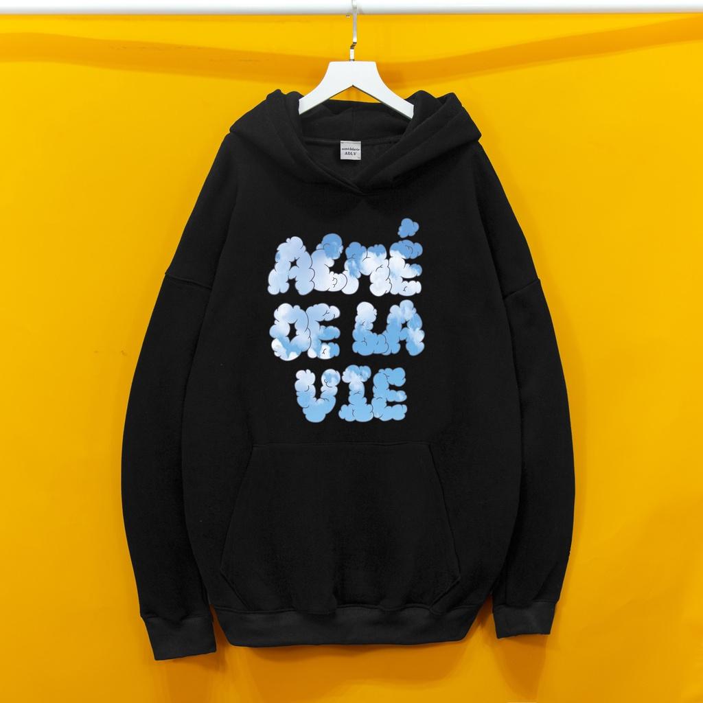 Áo nỉ Hoodie ADLV MÂY áo nỉ bông hoodie unisex nam nữ form rộng oversize chất liệu Cotton