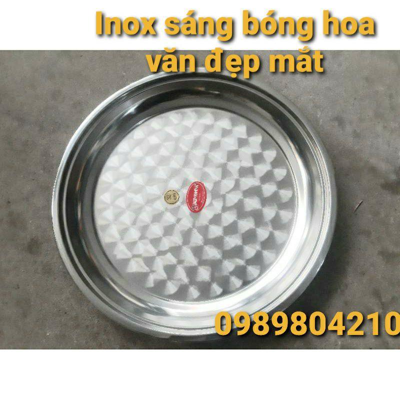 Mâm Inox Tròn Vành Cao,mâm ăn cơm inox 304,Mâm Lễ ,mâm inox đủ size 30/32/36/40/44/48/52/56