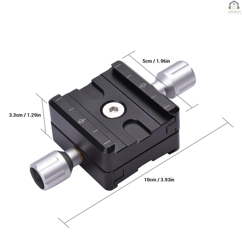 Tấm kẹp QR 50mm bằng nhôm với lỗ vít 1/4 Inch cho chân máy ảnh