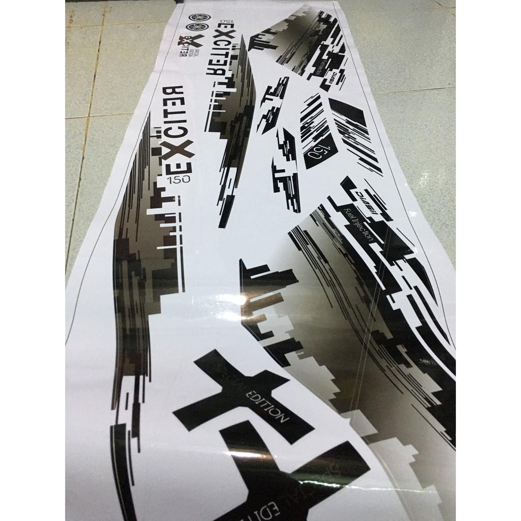 Tem rời Exiter 150 City xe trắng 1