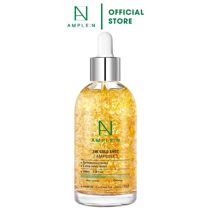 Tinh chất vàng AMPLE:N 24K Gold Shot Ampoule 100ml tăng đàn hồi chống lão hóa