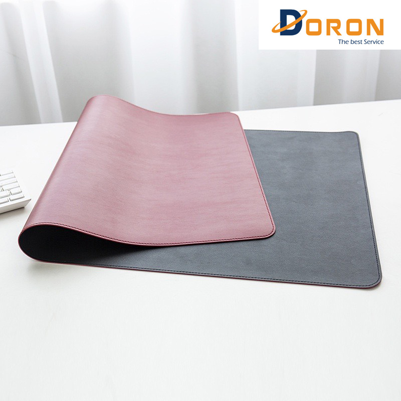 Miếng Lót Chuột Bo Viền Mềm Mịn Dùng Được 2 Mặt, Thảm Da Deskpad Cỡ Lớn, Da PU Chống Nước - Hàng Chính Hãng