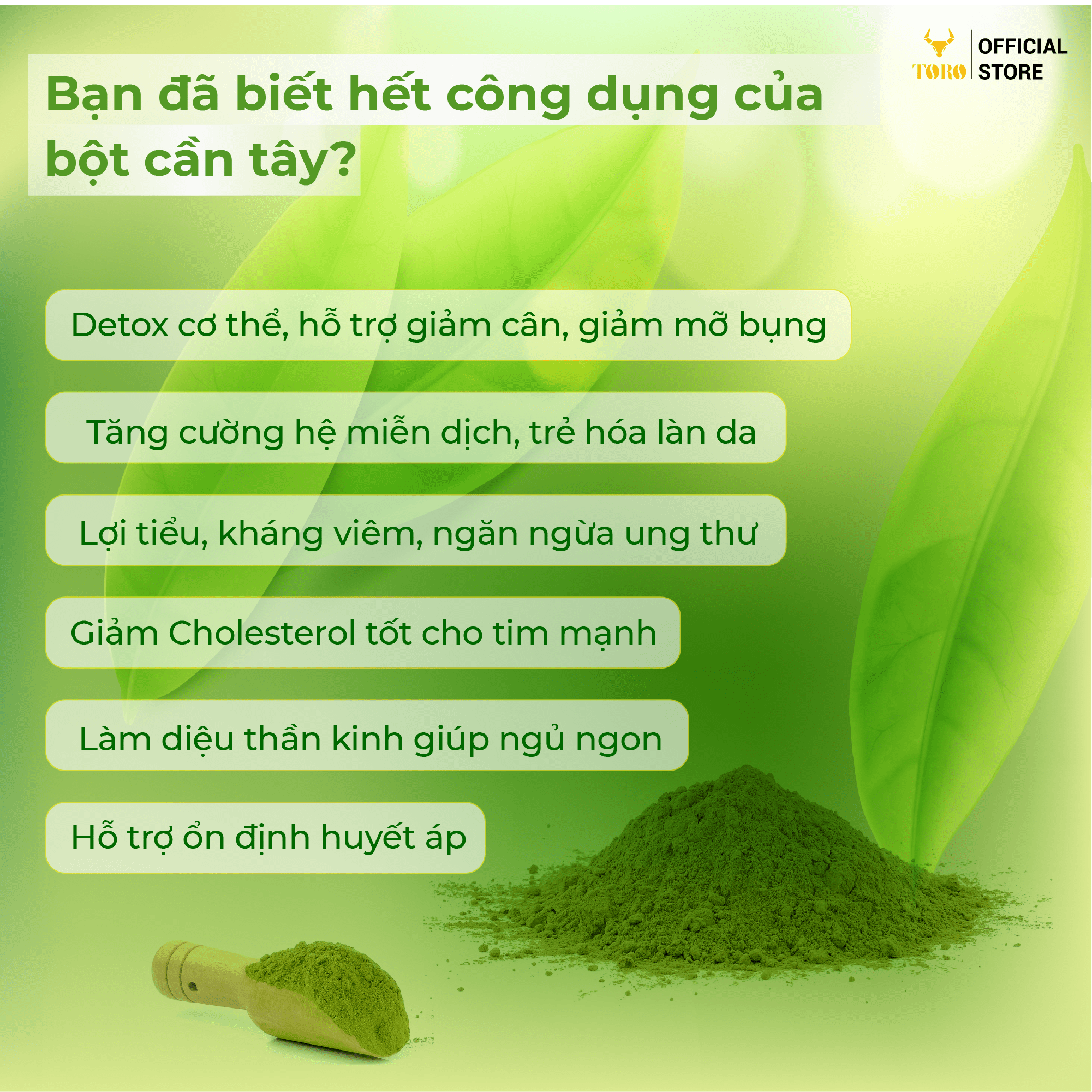 Bộ 2 Bột Cần Tây Sấy Lạnh Toro Nguyên Chất 100% | 50GR/Hũ | TORO FARM
