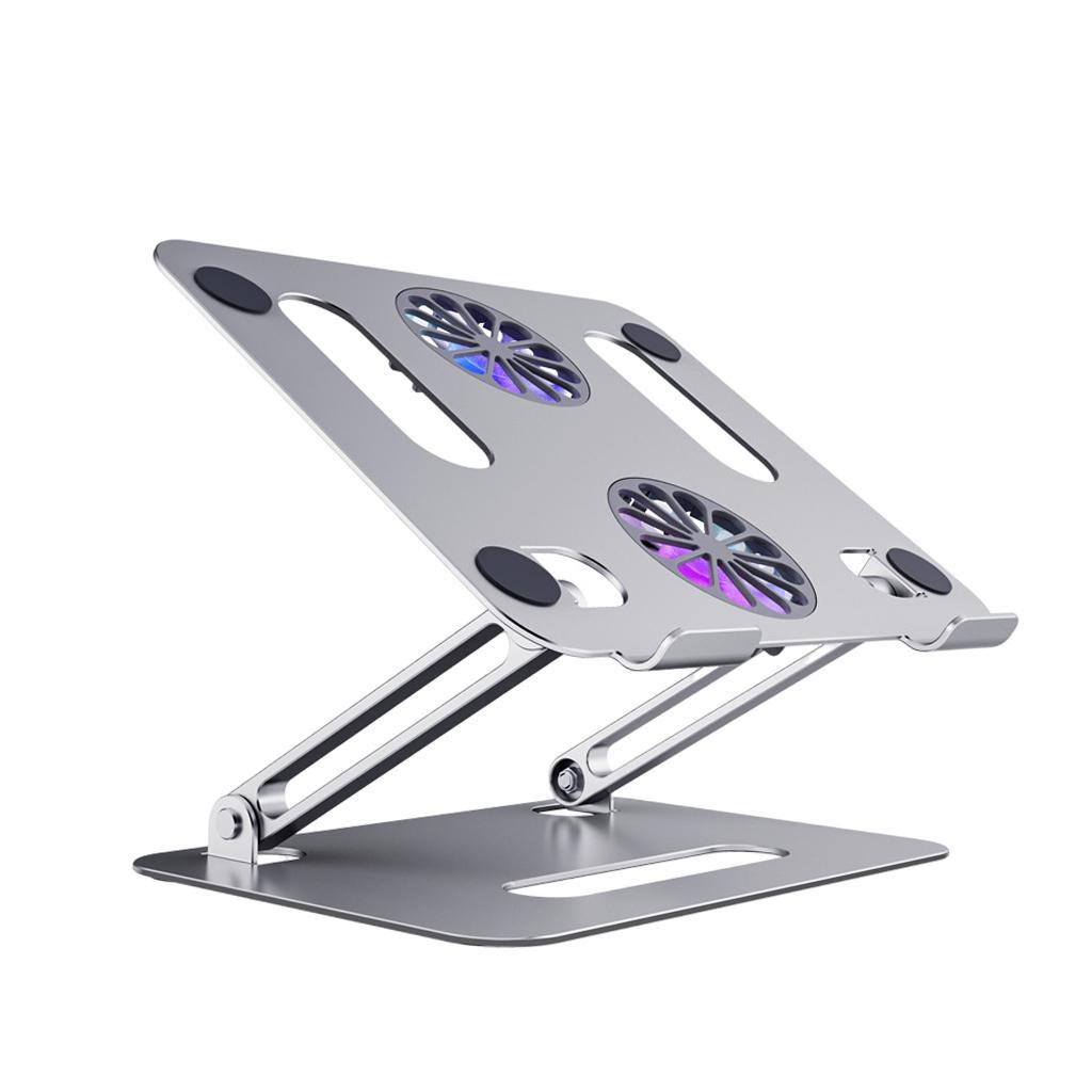 Adjustable Metal Laptop Stand Reading Holder Riser with Cooling Fan