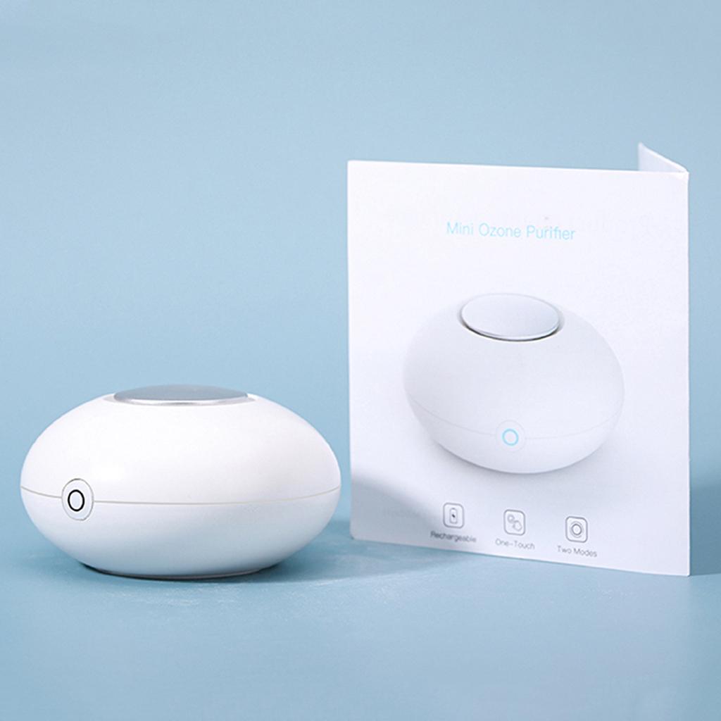 Portable Air Purifier, Mini Ozone Generator with USB Rechargeable Odor Eliminator, Deodorization Sterilizer Ozone Machine for Travelling, Room, Car,
