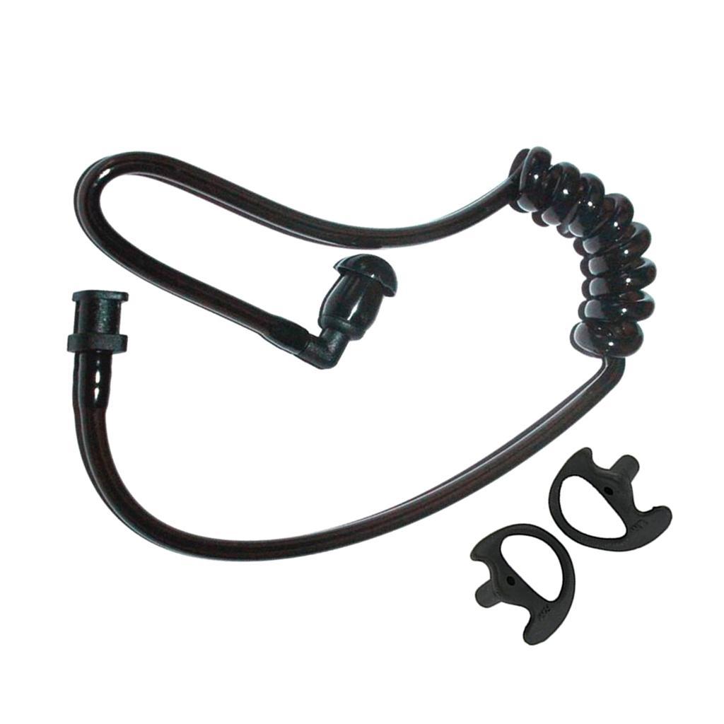 3x Replacement Acoustic Coil Tube with S+M+L Earbuds for 2 Way Radio