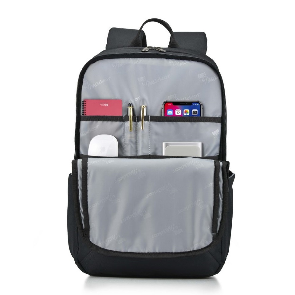 Balo laptop cao cấp 15.6 inch Mikkor The Edwin Premier chống thấm nước, ngăn laptop chống sốc riêng biệt có đai cài an toàn, thân sau đệm foam PE trên nền lưới Airmesh thoáng nhiệt, êm ái, thoải mái
