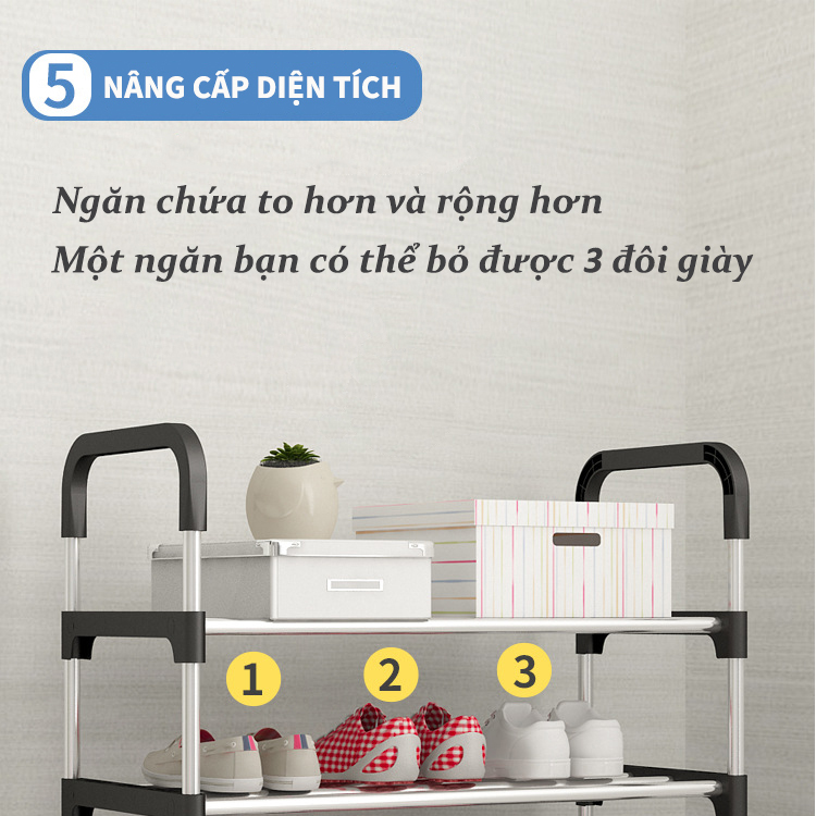 KỆ ĐỂ GIÀY DÉP INOX ĐA NĂNG KEDEP, tháo rời linh hoạt, siêu bền siêu chắc, chứa được nhiều giày dép, gắp gọn được, vận chuyển dễ dàng, mạ kẽm cứng cáp