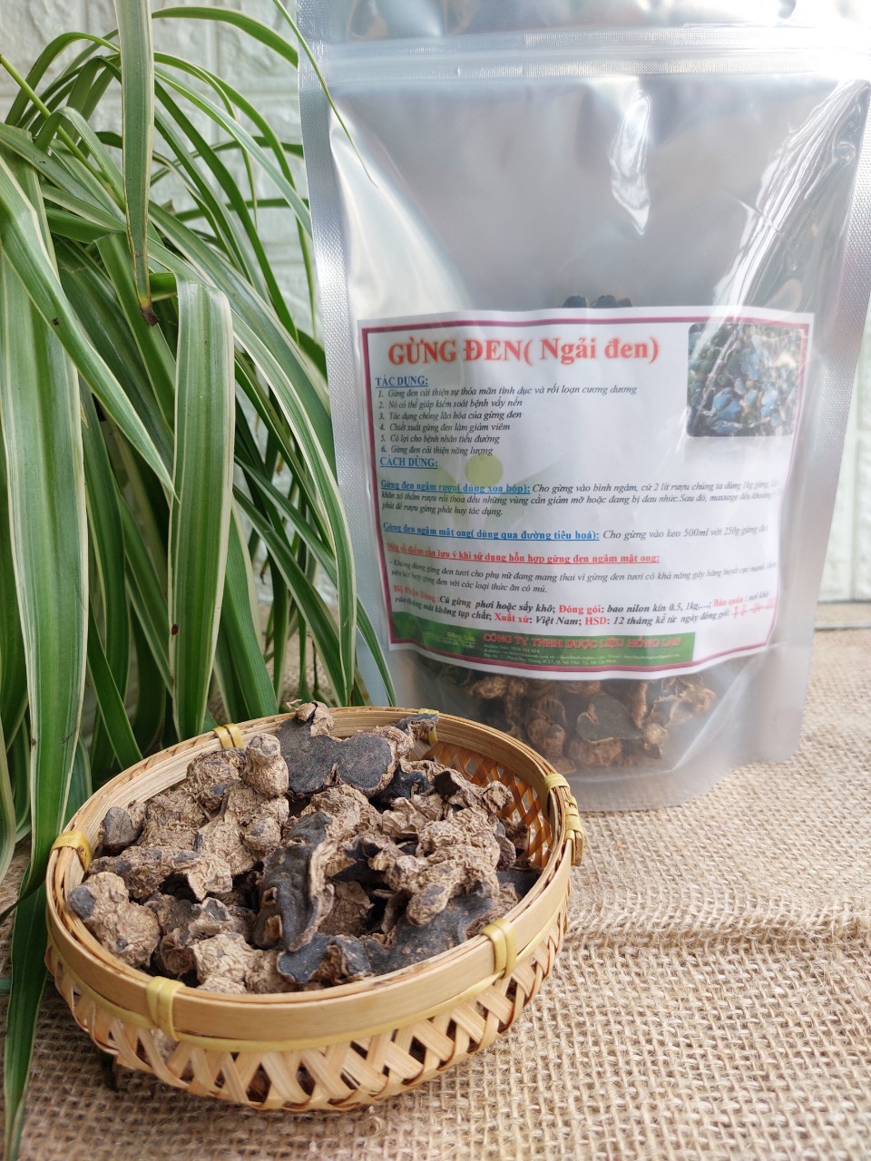 100g Củ Gừng Đen khô sắt lát