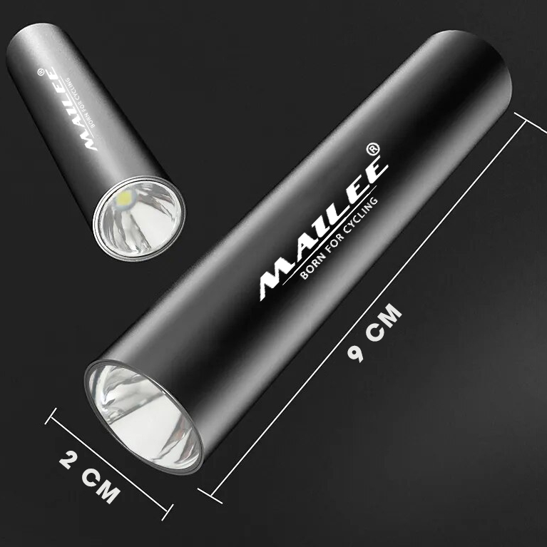 Đèn Pin Led Mini MAILEE D02-mini cho xe đạp Có Sạc USB bóng Led XPE 3W 350lumens nhỏ gọn bỏ túi