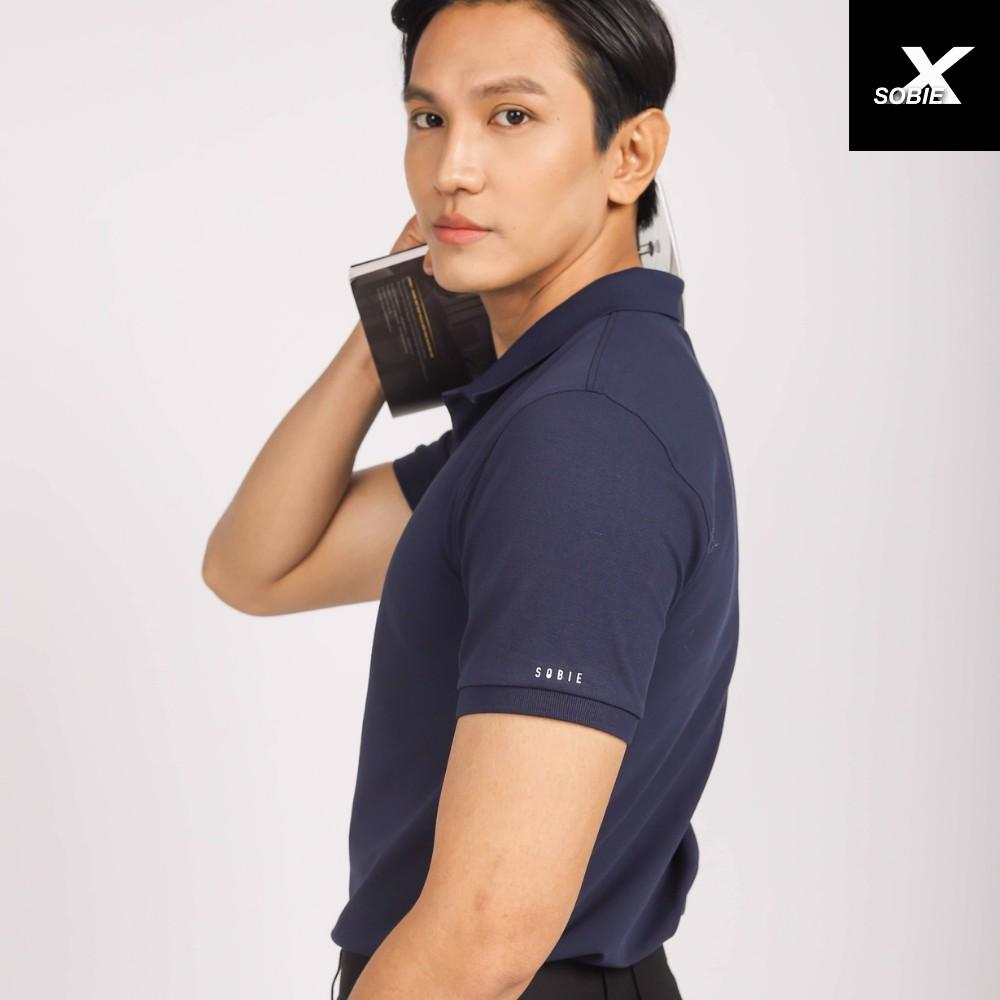 Áo Polo Nam Xanh Navy cổ bẻ vải Cotton bền màu, chuẩn form, sang trọng, lịch lãm - SOBIE