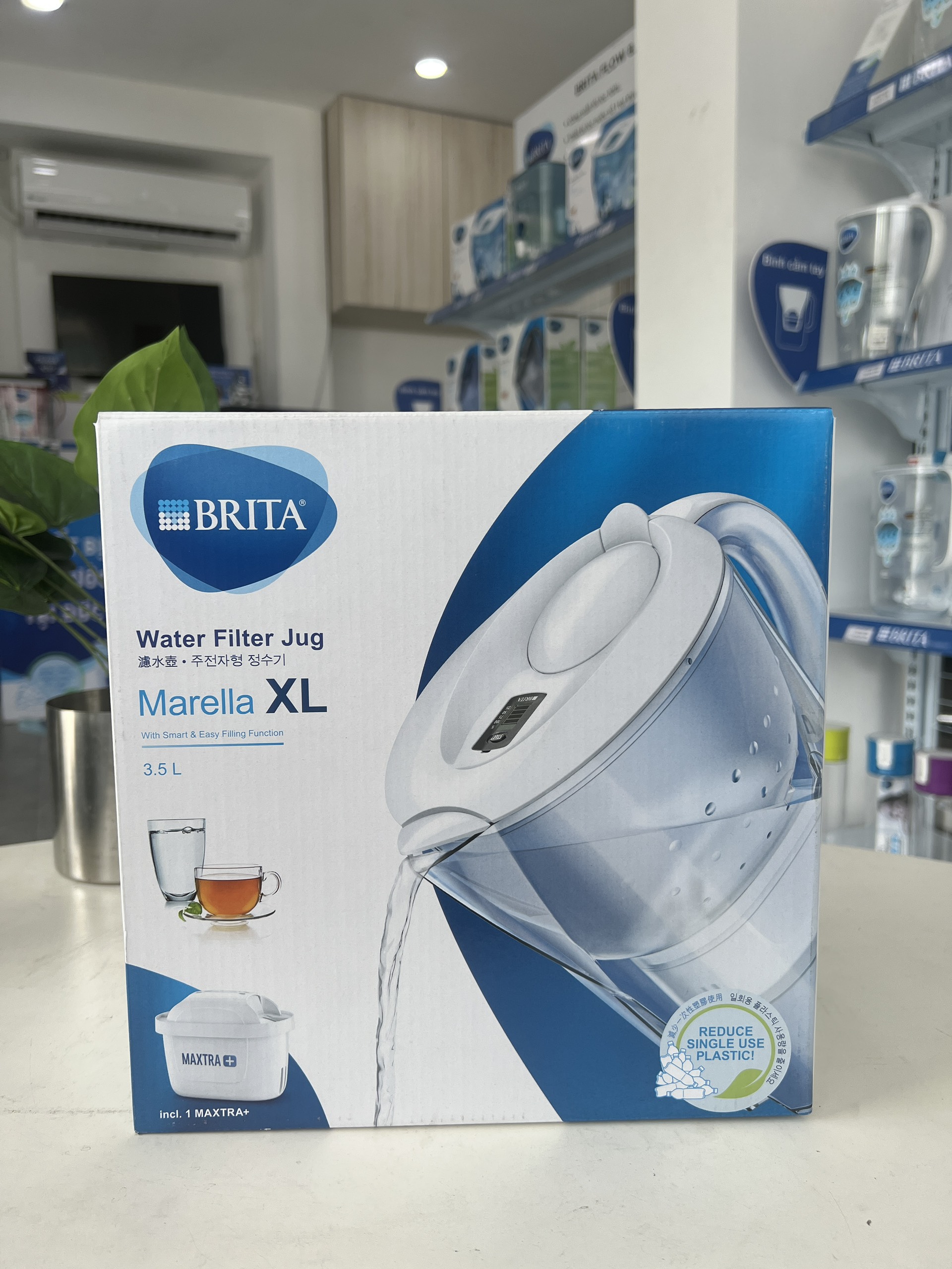 Bình Lọc Nước BRITA Marella XL White - 3.5L (Kèm Maxtra Plus)