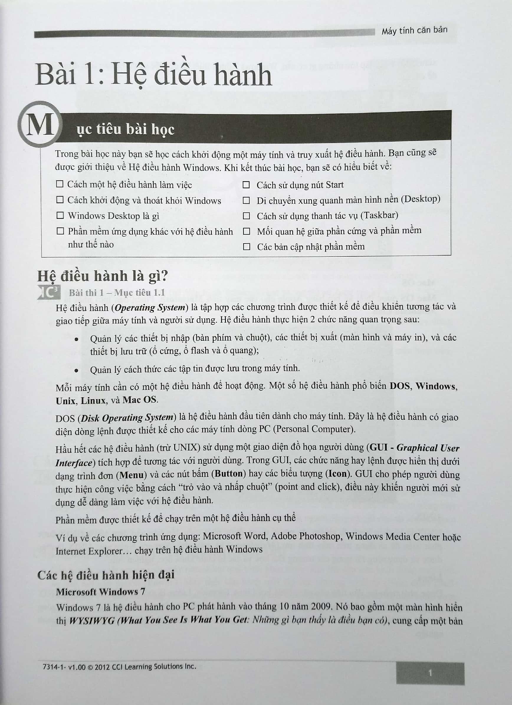 Sách - IC3 - Máy Tính Căn Bản (Ấn Bản Mới 2018)