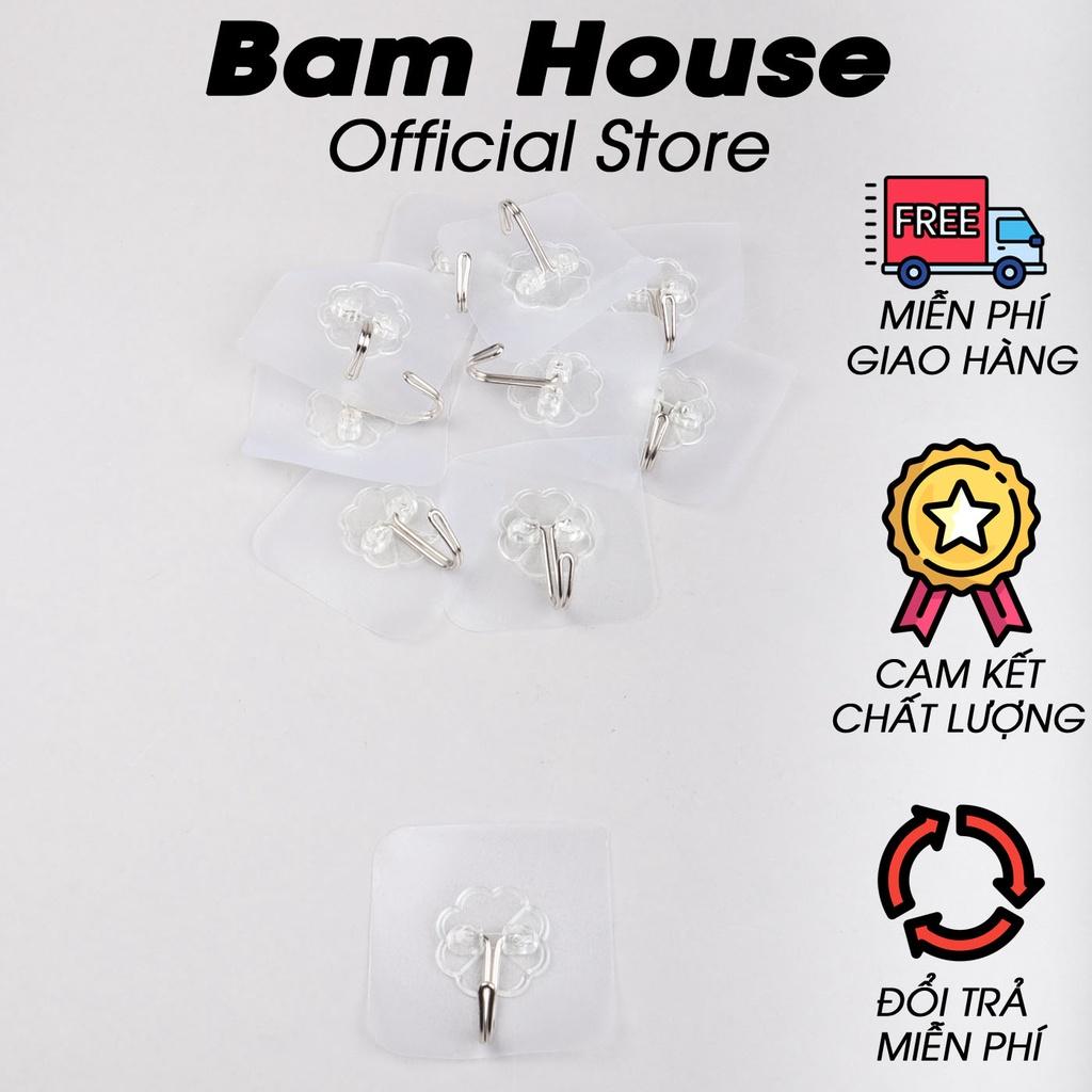 Hình ảnh Set 5 móc treo dán tường cường lực Bam House trong suốt cao cấp TS01 – BamBam Store