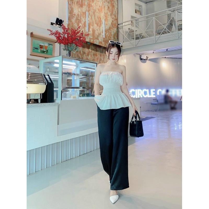SET ÁO ỐNG NHÚN THUN + QUẦN SUÔNG