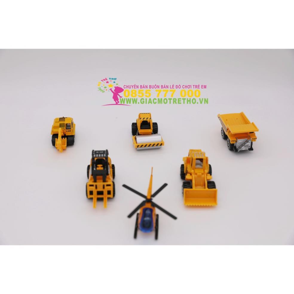 COMBO 06 XE CÔNG TRÌNH BẰNG SẮT  JM522-36