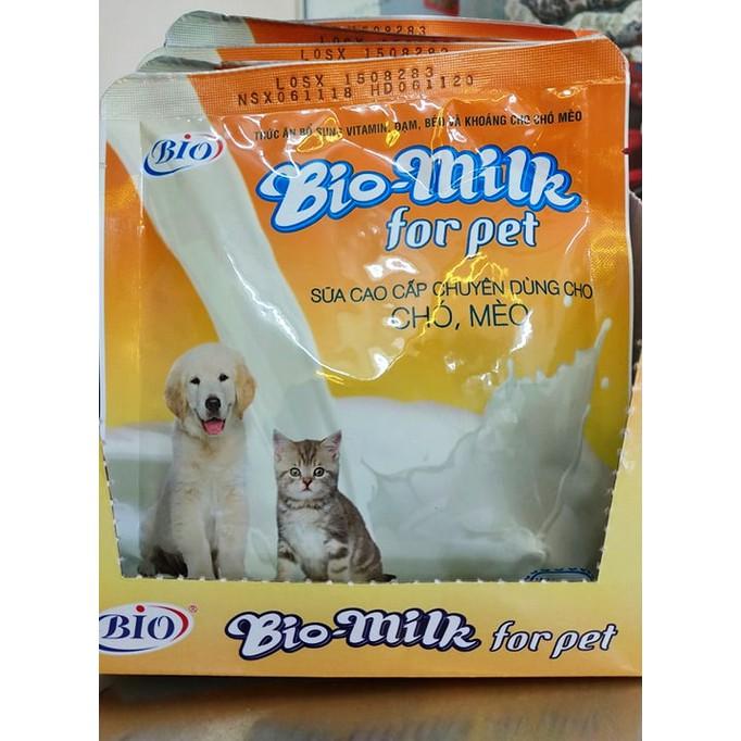 Thùng sữa chó mèo Bio Milk !5 gói x 100g