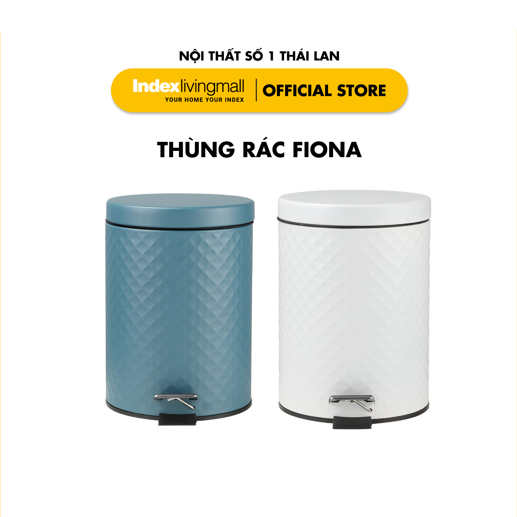 Thùng rác mini văn phòng có nắp 5L FIONA màu xanh dương | Index Living Mall - Phân phối độc quyền tại Việt Nam