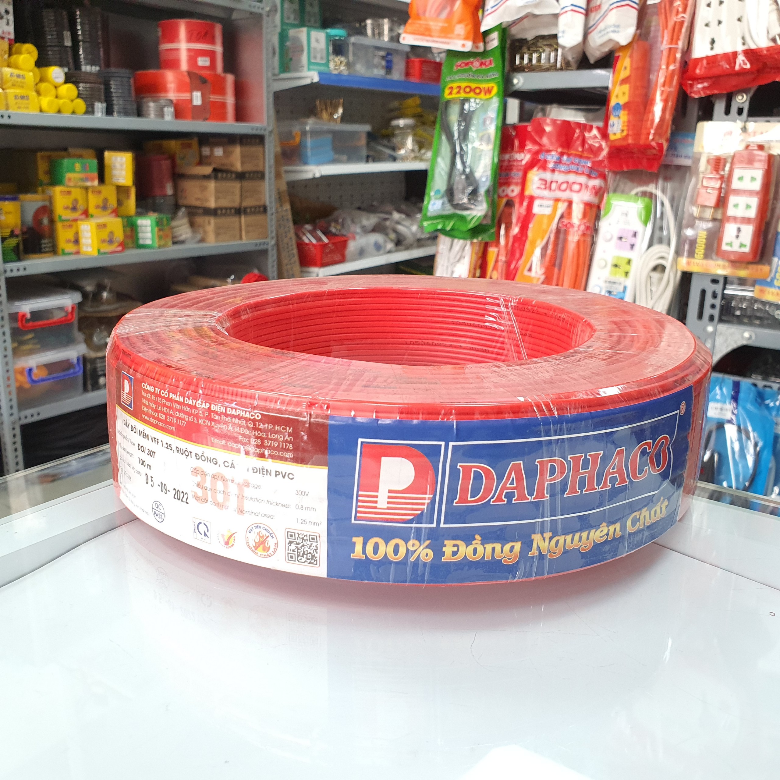 Dây điện Daphaco VCmd ĐOI 16T, ĐOI 24T, ĐOI 30T, Dây đôi mềm