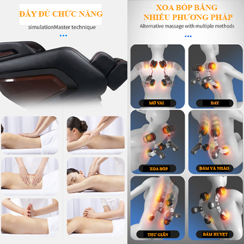 Ghế massage toàn thân cao cấp, ghế massage trị liệu công nghệ nhật bản massage chuyên sâu đầy đủ mọi chức năng hiện đại nhất hiện tại