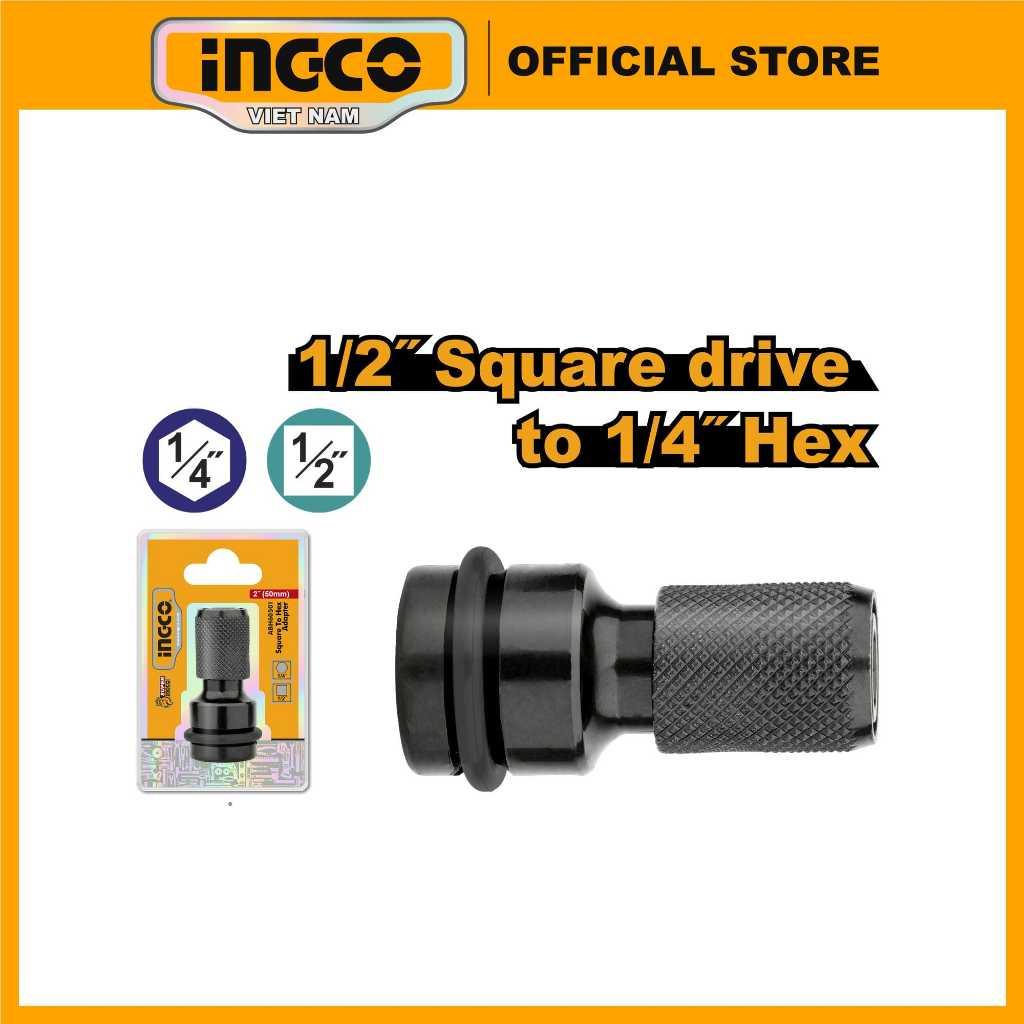 Bộ đầu chuyển bu lông 1/2 inch sang đầu bắt vít 1/4 inch INGCO ABH60501