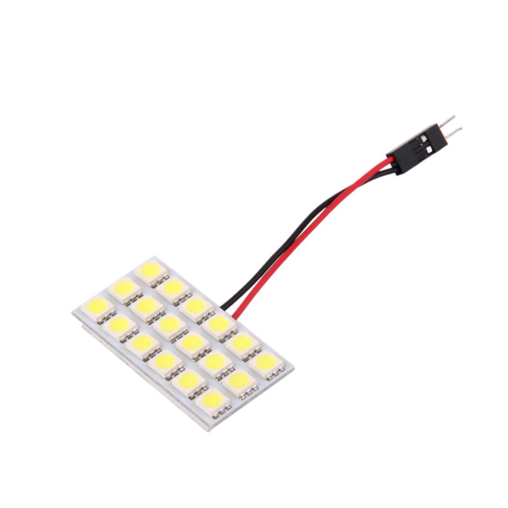 Interior Light Panel 18 SMD LED T10 Dome Bulb BA9S Adapter 12V