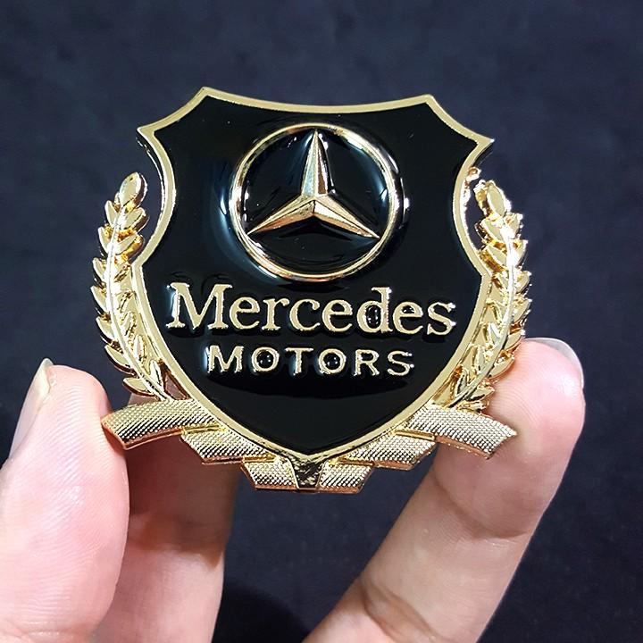Bộ 02 Logo Bông Lúa Dành Cho Xe Mercedes
