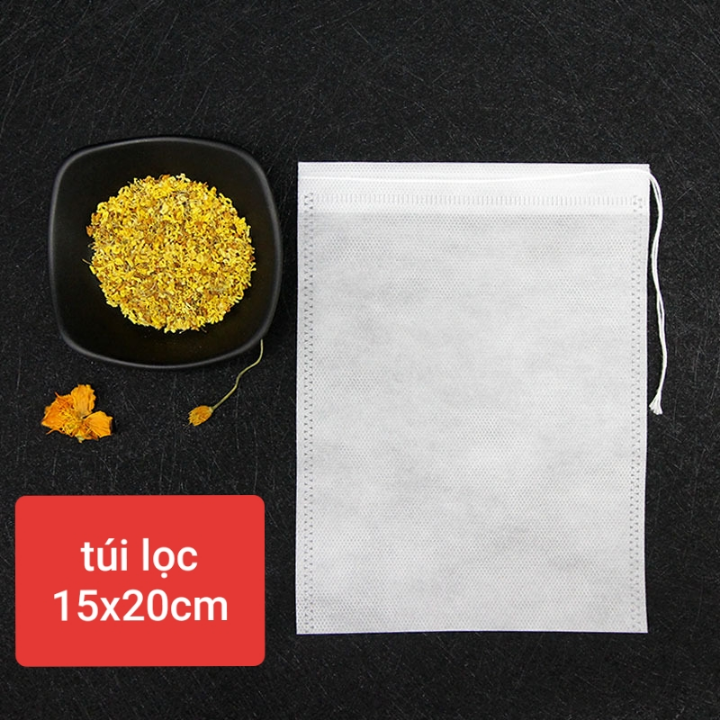 100 Túi Lọc Vải 15X20 CM️FREESHIP️Chất Liệu Cao Cấp - Hàng Loại 1( DÙNG TRONG NẤU NƯỚNG VÀ PHA TRÀ)