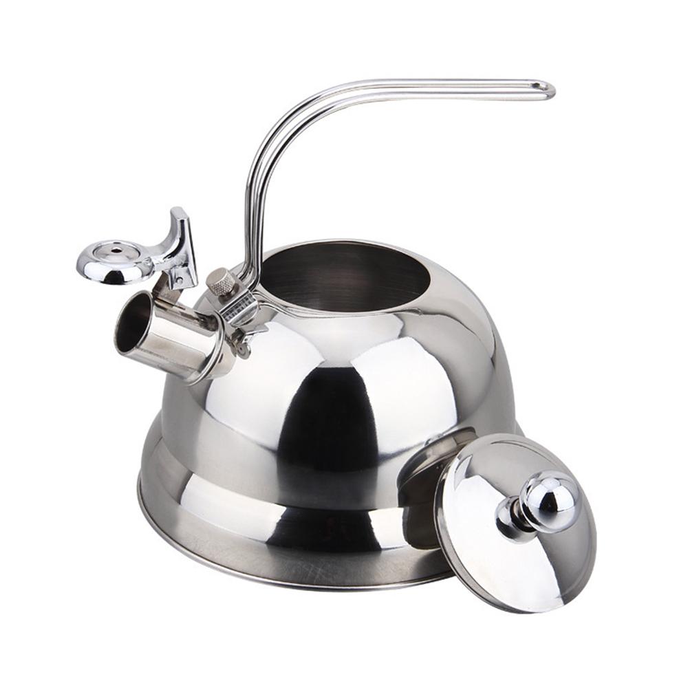 2.5L Stainless Steel Whistling Teapot Tea Kettle for Home Outdoor Camping Hiking Backpacking