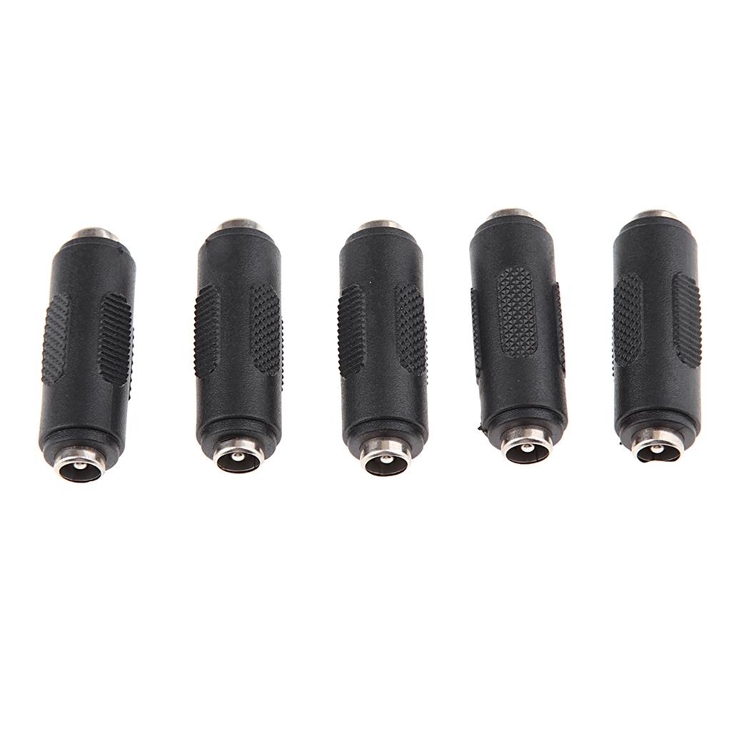 5 Pieces 5.5mm X 2.1mm Female for Female Power Supply DC Adapter
