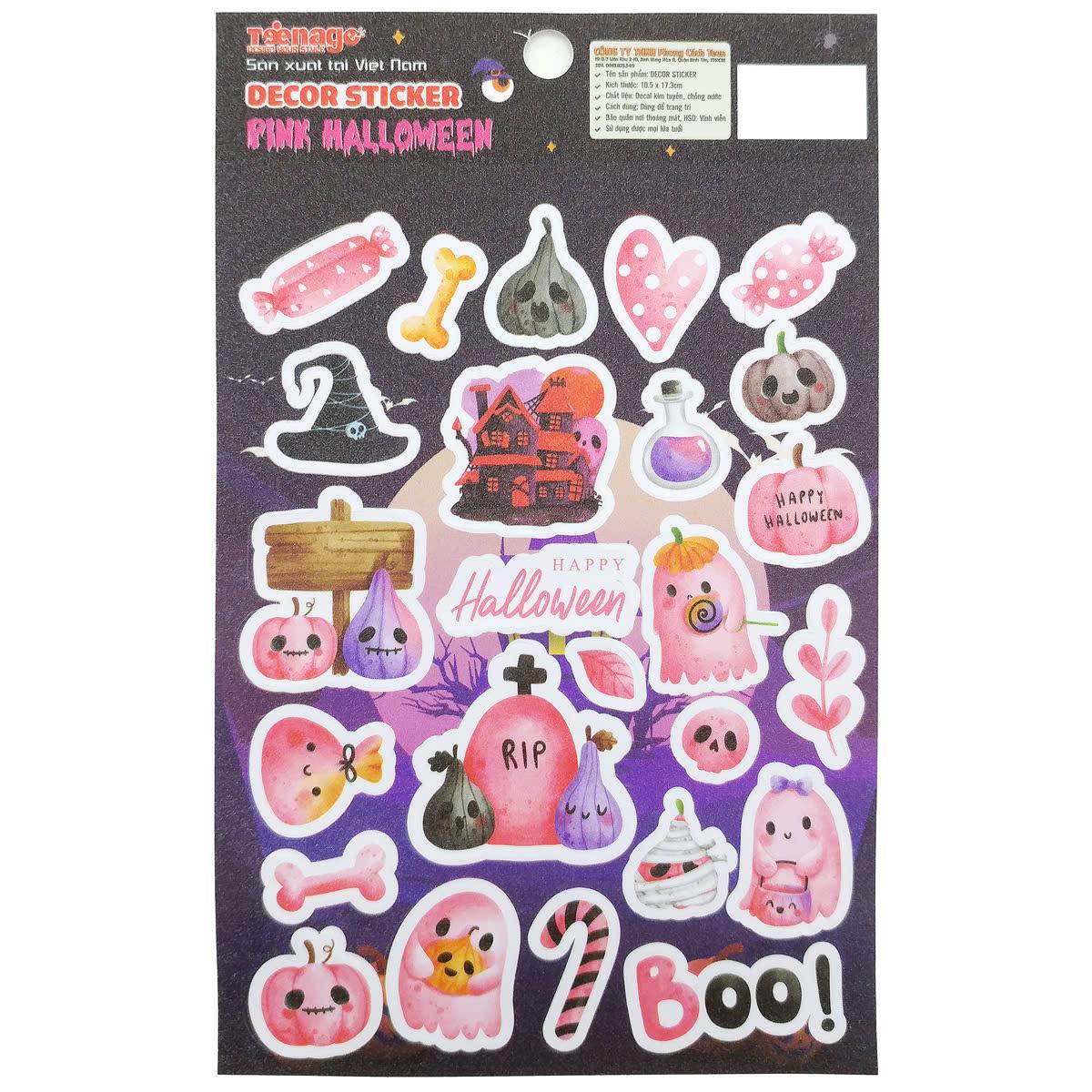 Sticker Kim Tuyến Halloween - Teenage KT-01 - Pink Halloween