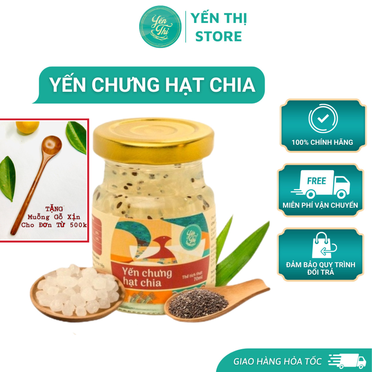 Yến Thị-Bán Lẻ- Chưng sẵn 70ml- 30% Yến